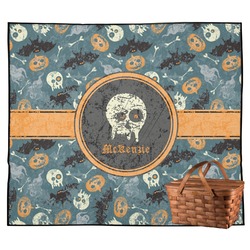 Vintage / Grunge Halloween Outdoor Picnic Blanket (Personalized)