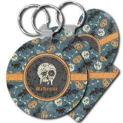 Vintage / Grunge Halloween Plastic Keychain (Personalized)