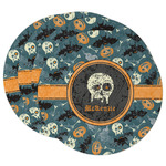 Vintage / Grunge Halloween Round Paper Coasters w/ Name or Text