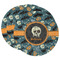 Vintage / Grunge Halloween Round Paper Coaster - Main