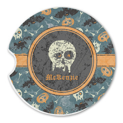 Vintage / Grunge Halloween Sandstone Car Coaster - Single (Personalized)