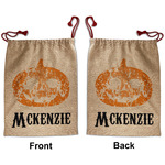 Vintage / Grunge Halloween Santa Sack - Front & Back (Personalized)