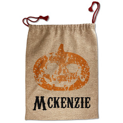 Vintage / Grunge Halloween Santa Sack - Front (Personalized)