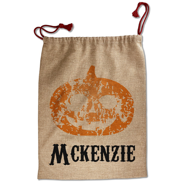 Custom Vintage / Grunge Halloween Santa Sack - Front (Personalized)