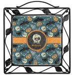 Vintage / Grunge Halloween Square Trivet (Personalized)