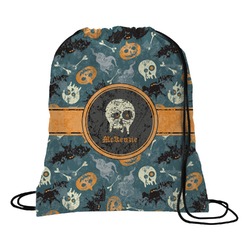 Vintage / Grunge Halloween Drawstring Backpack - Small (Personalized)
