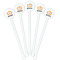 Vintage / Grunge Halloween White Plastic 5.5" Stir Stick - Fan View