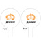 Vintage / Grunge Halloween White Plastic 6" Food Pick - Round - Double Sided - Front & Back