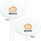 Vintage / Grunge Halloween White Plastic 7" Stir Stick - Double Sided - Oval - Front & Back