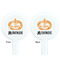 Vintage / Grunge Halloween White Plastic 7" Stir Stick - Double Sided - Round - Front & Back