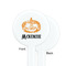 Vintage / Grunge Halloween White Plastic 7" Stir Stick - Single Sided - Round - Front & Back