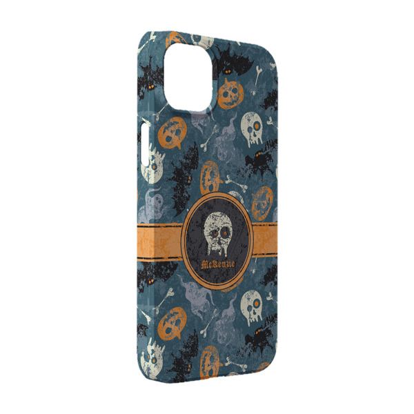 Custom Vintage / Grunge Halloween iPhone Case - Plastic - iPhone 14 (Personalized)