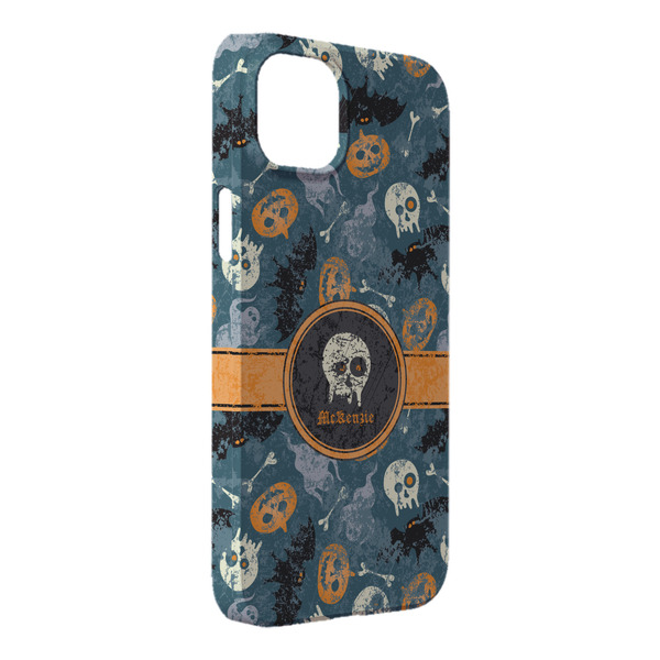 Custom Vintage / Grunge Halloween iPhone Case - Plastic - iPhone 14 Plus (Personalized)