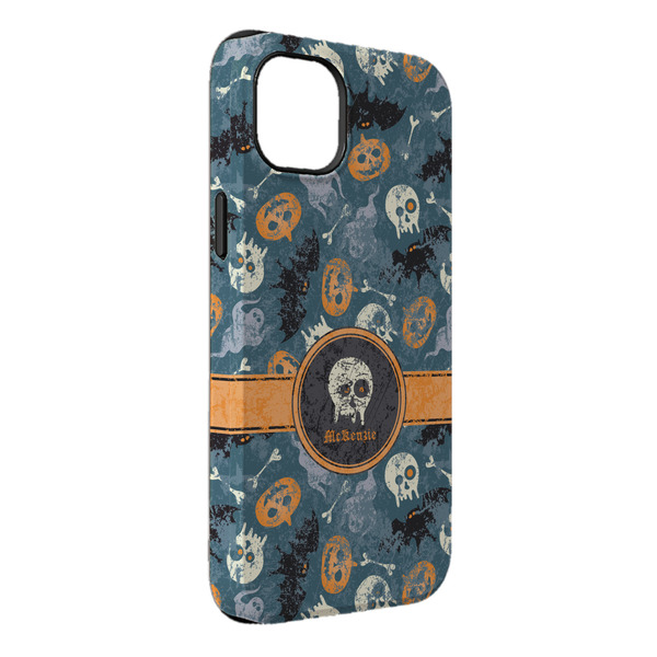 Custom Vintage / Grunge Halloween iPhone Case - Rubber Lined - iPhone 14 Pro Max (Personalized)