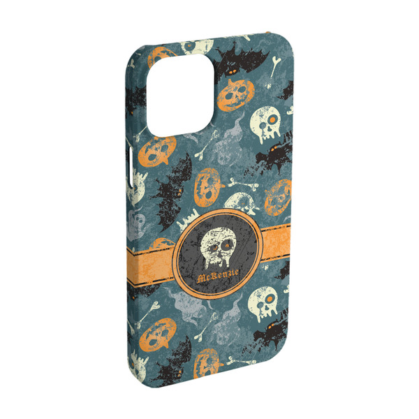 Custom Vintage / Grunge Halloween iPhone Case - Plastic - iPhone 15 (Personalized)