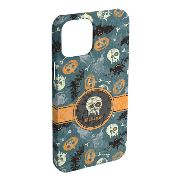 Custom Vintage / Grunge Halloween iPhone Case - Plastic - iPhone 15 Plus (Personalized)