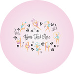 Gymnastics with Name/Text Multipurpose Round Labels - 1"