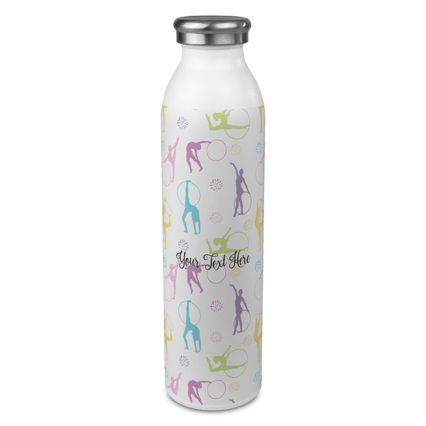 Custom Gymnastics with Name/Text 20oz Stainless Steel Water Bottle - Full Print