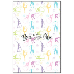 Gymnastics with Name/Text Wood Print - 20x30