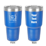 Gymnastics with Name/Text 30 oz Stainless Steel Tumbler - Royal Blue - Double-Sided