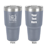 Gymnastics with Name/Text 30 oz Stainless Steel Tumbler - Grey - Double-Sided