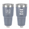 Gymnastics with Name/Text 30 oz Stainless Steel Ringneck Tumbler - Grey - Double Sided - Front & Back