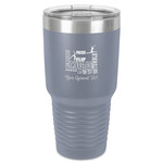 Gymnastics with Name/Text 30 oz Stainless Steel Tumbler - Grey - Single-Sided