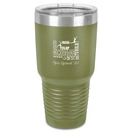 Gymnastics with Name/Text 30 oz Stainless Steel Tumbler - Olive - Single-Sided