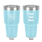 Gymnastics with Name/Text 30 oz Stainless Steel Tumbler - Teal - Double-Sided