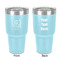 Gymnastics with Name/Text 30 oz Stainless Steel Ringneck Tumbler - Teal - Double Sided - Front & Back