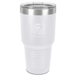 Gymnastics with Name/Text 30 oz Stainless Steel Tumbler - White - Single-Sided