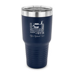 Gymnastics with Name/Text 30 oz Stainless Steel Tumbler - Navy - Single Sided