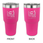 Gymnastics with Name/Text 30 oz Stainless Steel Tumbler - Pink - Double Sided