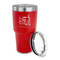 Gymnastics with Name/Text 30 oz Stainless Steel Ringneck Tumblers - Red - LID OFF