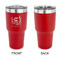 Gymnastics with Name/Text 30 oz Stainless Steel Ringneck Tumblers - Red - Single Sided - APPROVAL