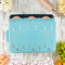 Gymnastics with Name/Text Aluminum Baking Pan - Teal Lid - LIFESTYLE