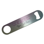 Gymnastics with Name/Text Bar Bottle Opener - Silver