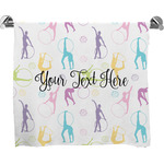 Gymnastics with Name/Text Bath Towel (Personalized)