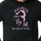 Gymnastics with Name/Text Black Hoodie on Model - CloseUp