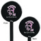 Gymnastics with Name/Text Black Plastic 5.5" Stir Stick - Double Sided - Round - Front & Back