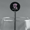 Gymnastics with Name/Text Black Plastic 5.5" Stir Stick - Round - Main