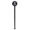 Gymnastics with Name/Text Black Plastic 7" Stir Stick - Round - Single Stick