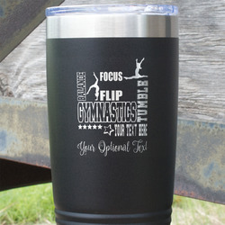 Gymnastics with Name/Text 20 oz Stainless Steel Tumbler