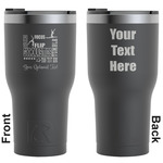 Gymnastics with Name/Text RTIC Tumbler - Black - Engraved Front & Back (Personalized)