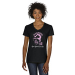 Gymnastics with Name/Text Women's V-Neck T-Shirt - Black - 2XL