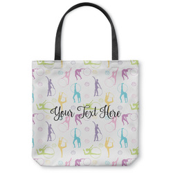 Gymnastics with Name/Text Canvas Tote Bag - Small - 13"x13" (Personalized)