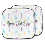 Gymnastics with Name/Text Car Sun Shade - Two Piece