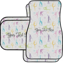 Gymnastics with Name/Text Car Floor Mats Set - 2 Front & 2 Back (Personalized)