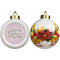 Gymnastics with Name/Text Ceramic Christmas Ornament - Poinsettias (APPROVAL)