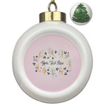 Gymnastics with Name/Text Ceramic Ball Ornament - Christmas Tree